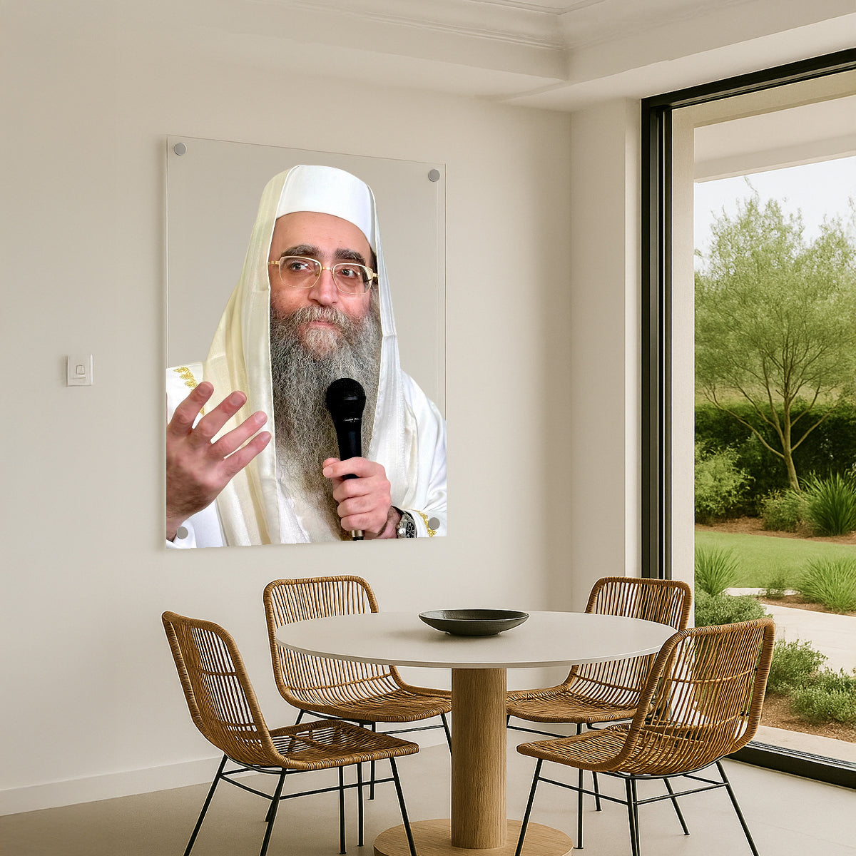 הרב יאשיהו פינטו בלבן טהור – תמונות זכוכית