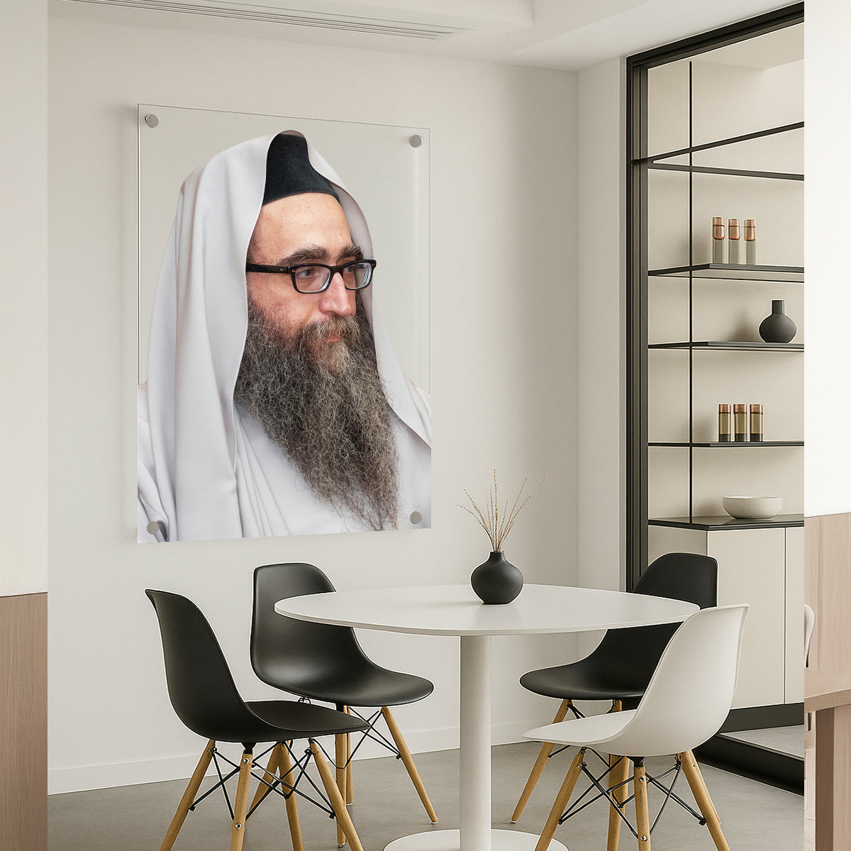 הרב יאשיהו פינטו בלבן אלגנטי – תמונות זכוכית