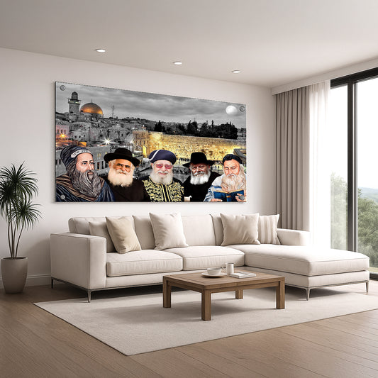 גדולי ישראל מול הכותל – תמונות זכוכית