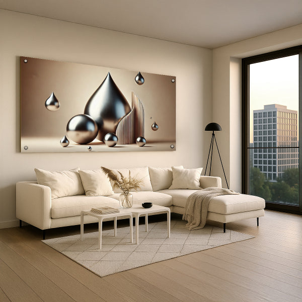 טיפות כסף מבריקות – תמונות זכוכית