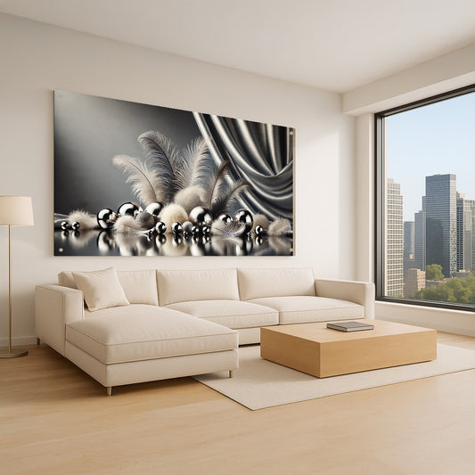 נוצות כסופות והשתקפויות – תמונות לבית