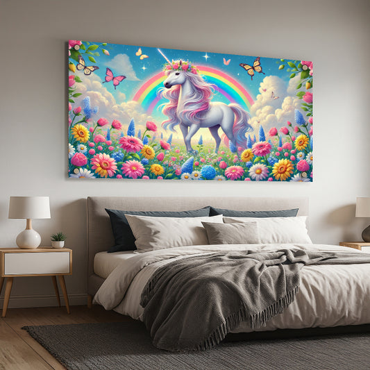 חד קרן וקשת בענן – תמונות זכוכית