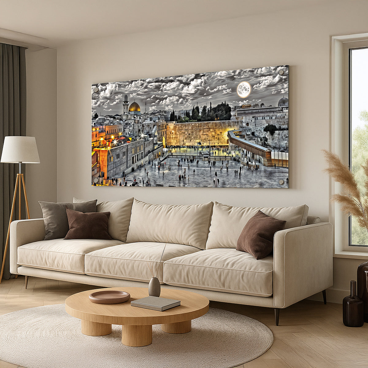 הכותל המואר בלילה – תמונות זכוכית