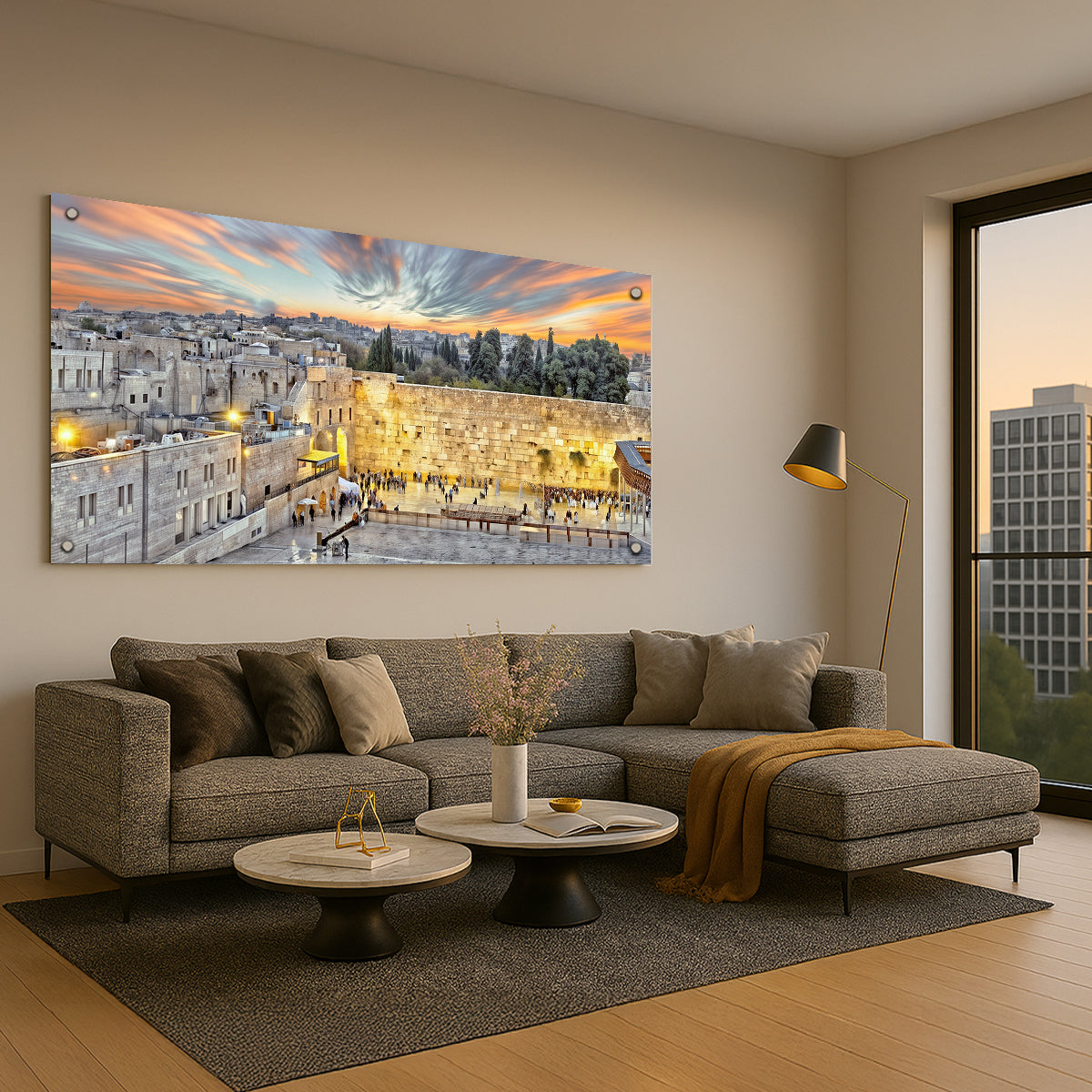 שקיעה מעל הכותל – תמונות זכוכית