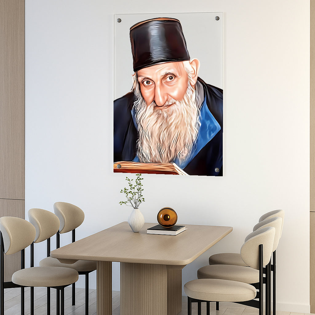 תמונת זכוכית הרב יצחק כדורי בעומק לימוד תורה – תמונות לבית באווירה קדושה