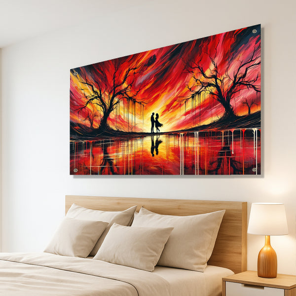 תמונת אהבה בשקיעה עוצרת נשימה