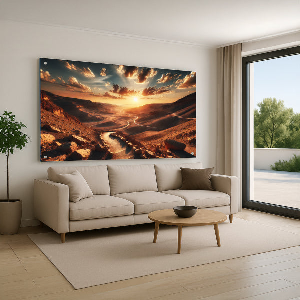 שקיעה במדבר זהוב – תמונות זכוכית
