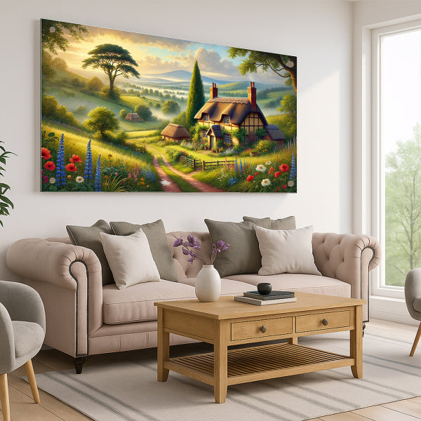 בית כפרי ירוק בעמק – תמונות זכוכית