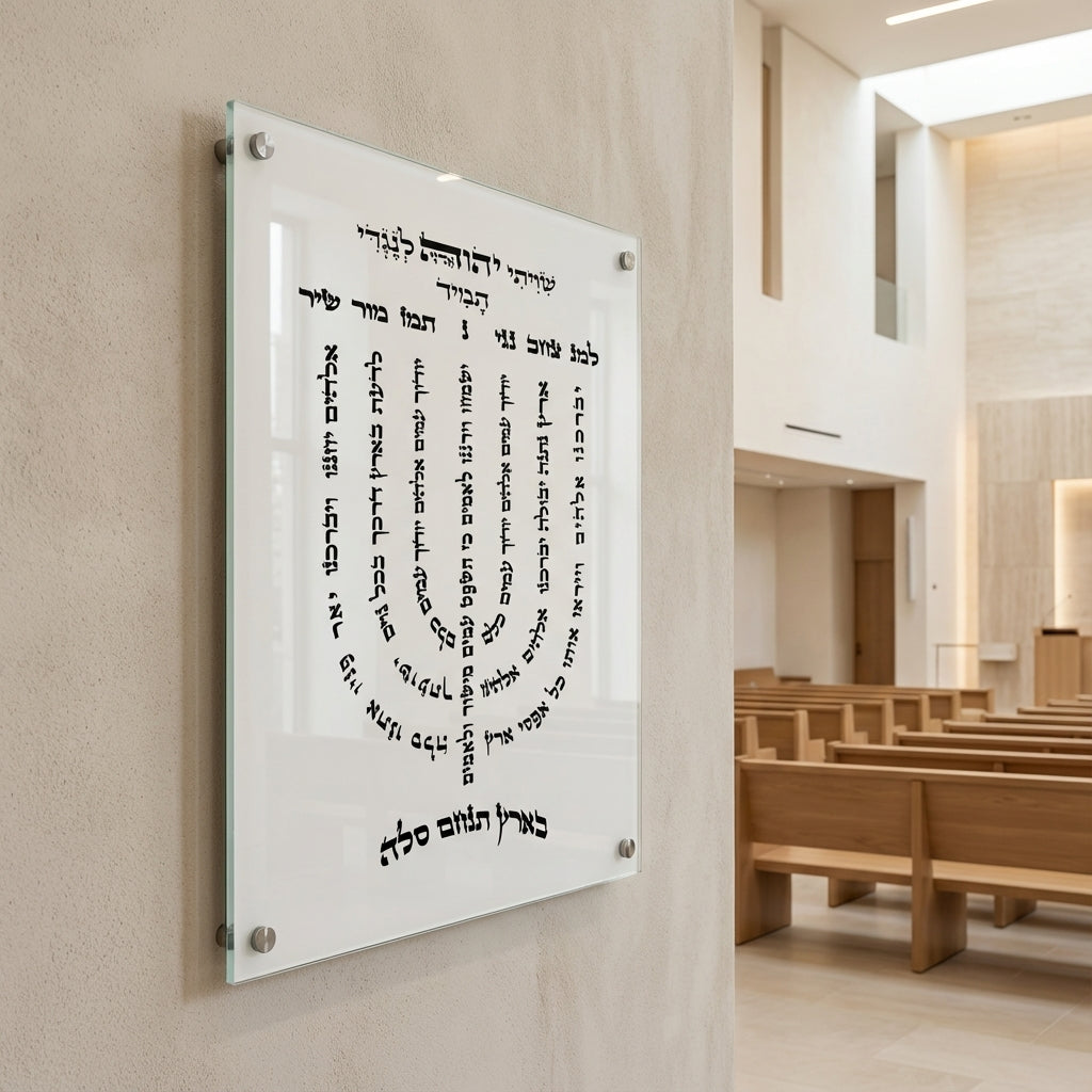 חנוכייה למנצח שחור לבן יוקרתית