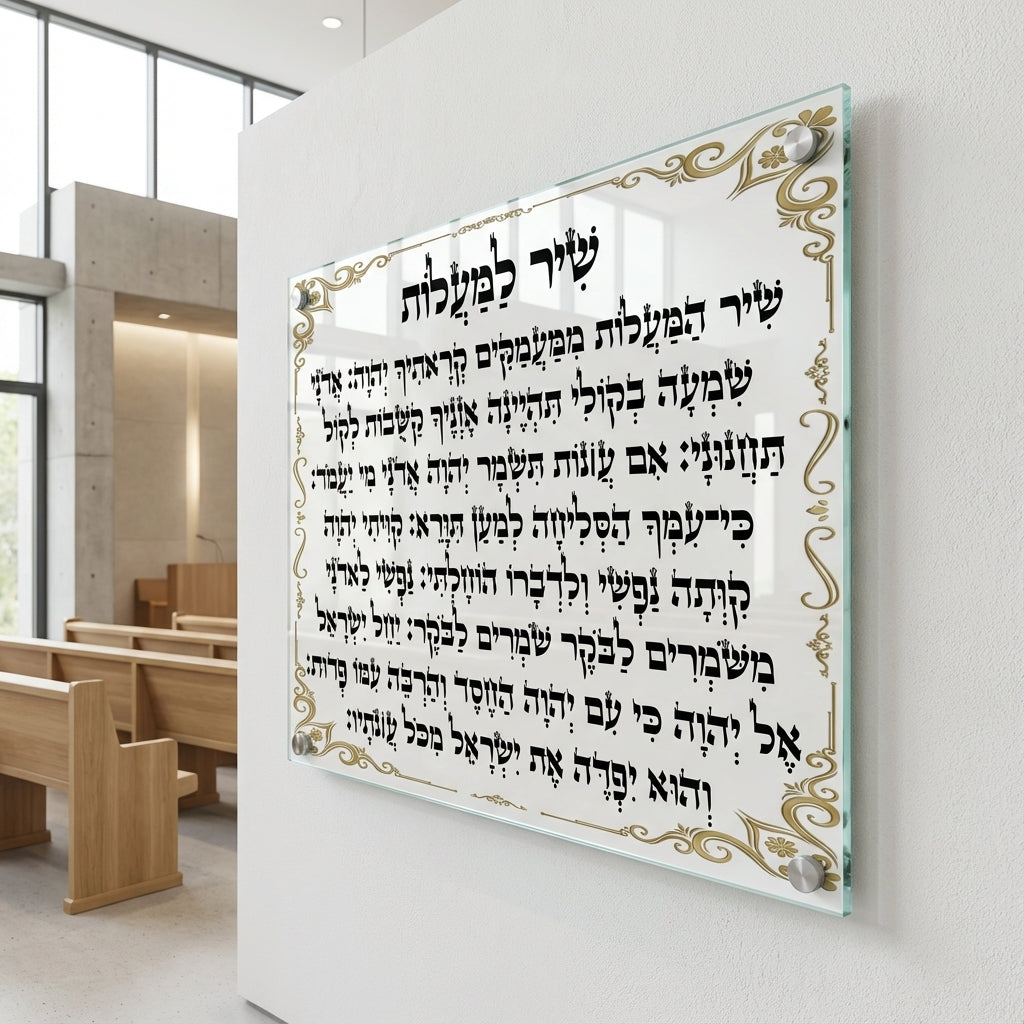 תמונות זכוכית - שיר למעלות בעיטורי זהב קלאסיים תמונות זכוכית לסלון תמונות לבית תמונות קיר הדפסה על זכוכית
