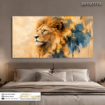תמונה מרהיבה של אריה בסלון מודרני