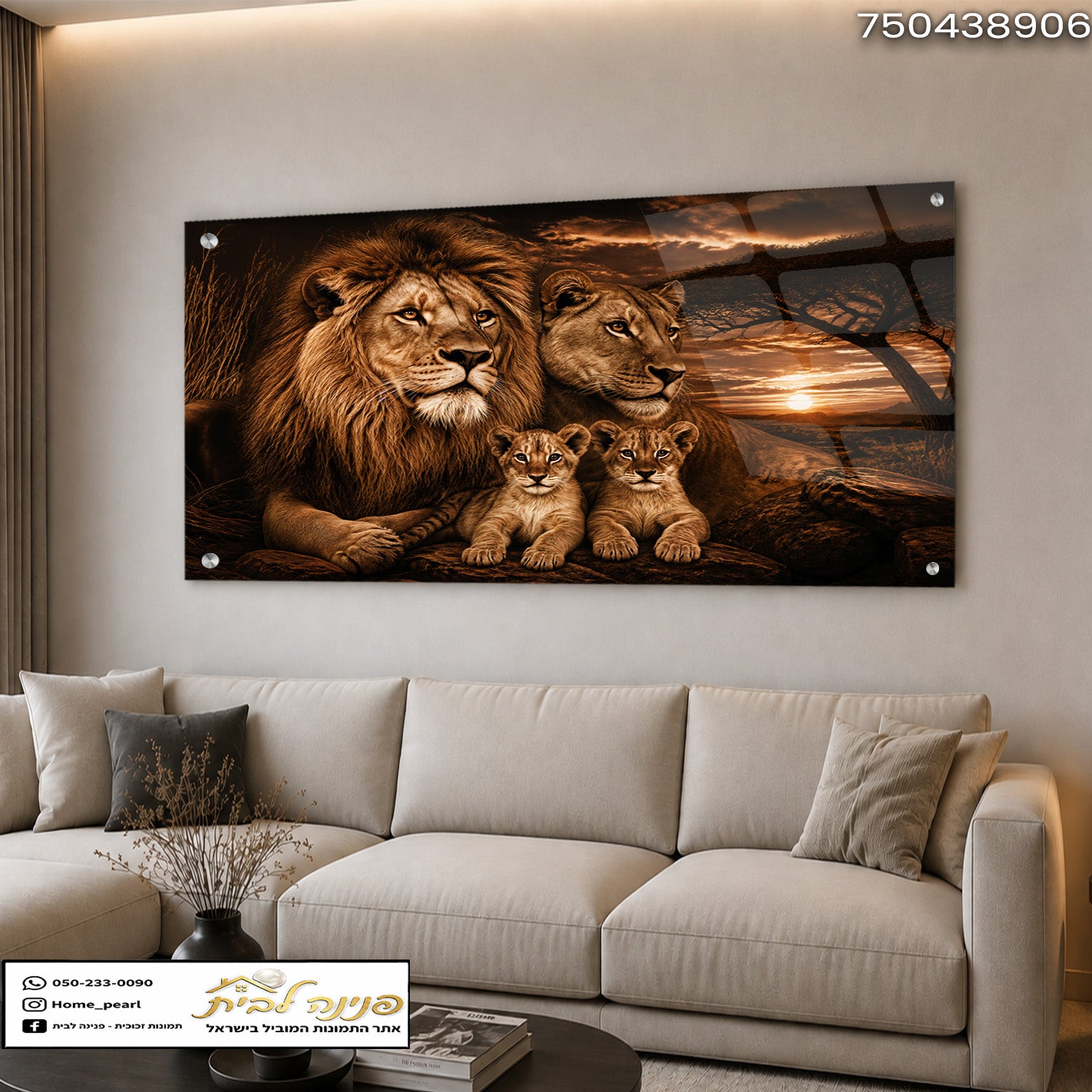 עיצוב של משפחת lions בחדר סלון מודרני