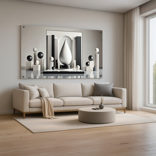 תמונת זכוכית שחור לבן סימטרית