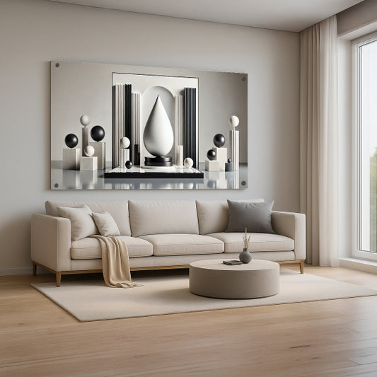 תמונת זכוכית שחור לבן סימטרית