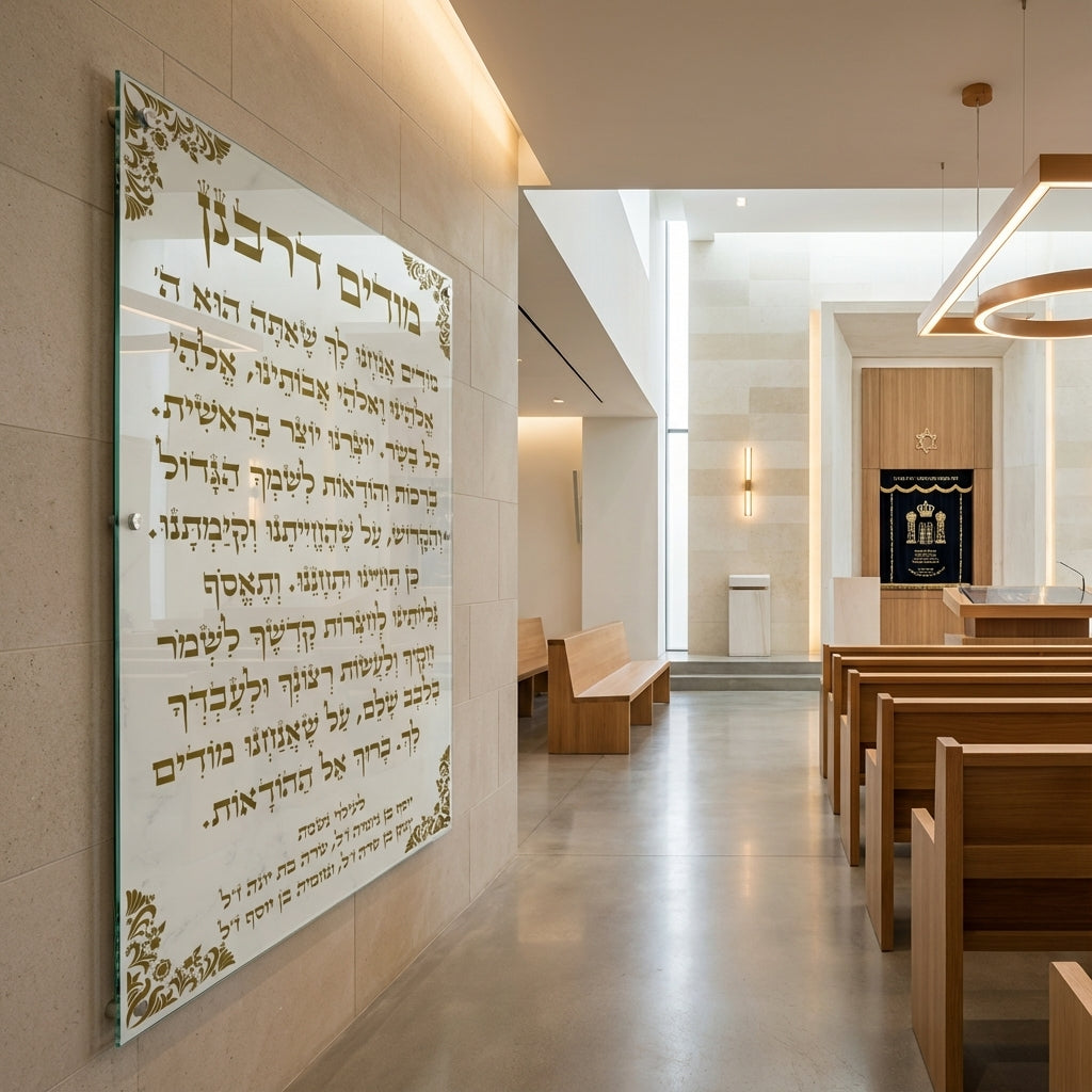 מודים דרבנן מוזהב בעיטור ירוק