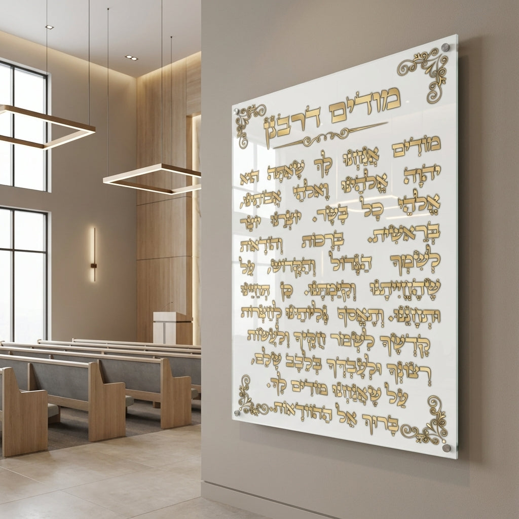 מודים דרבנן בזהב על זכוכית