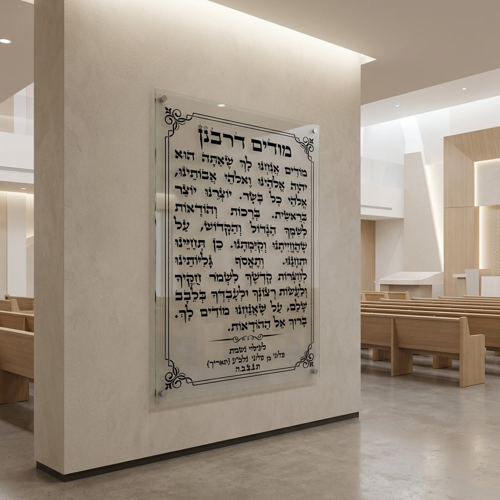 מודים דרבנן בשחור עם עיטורים