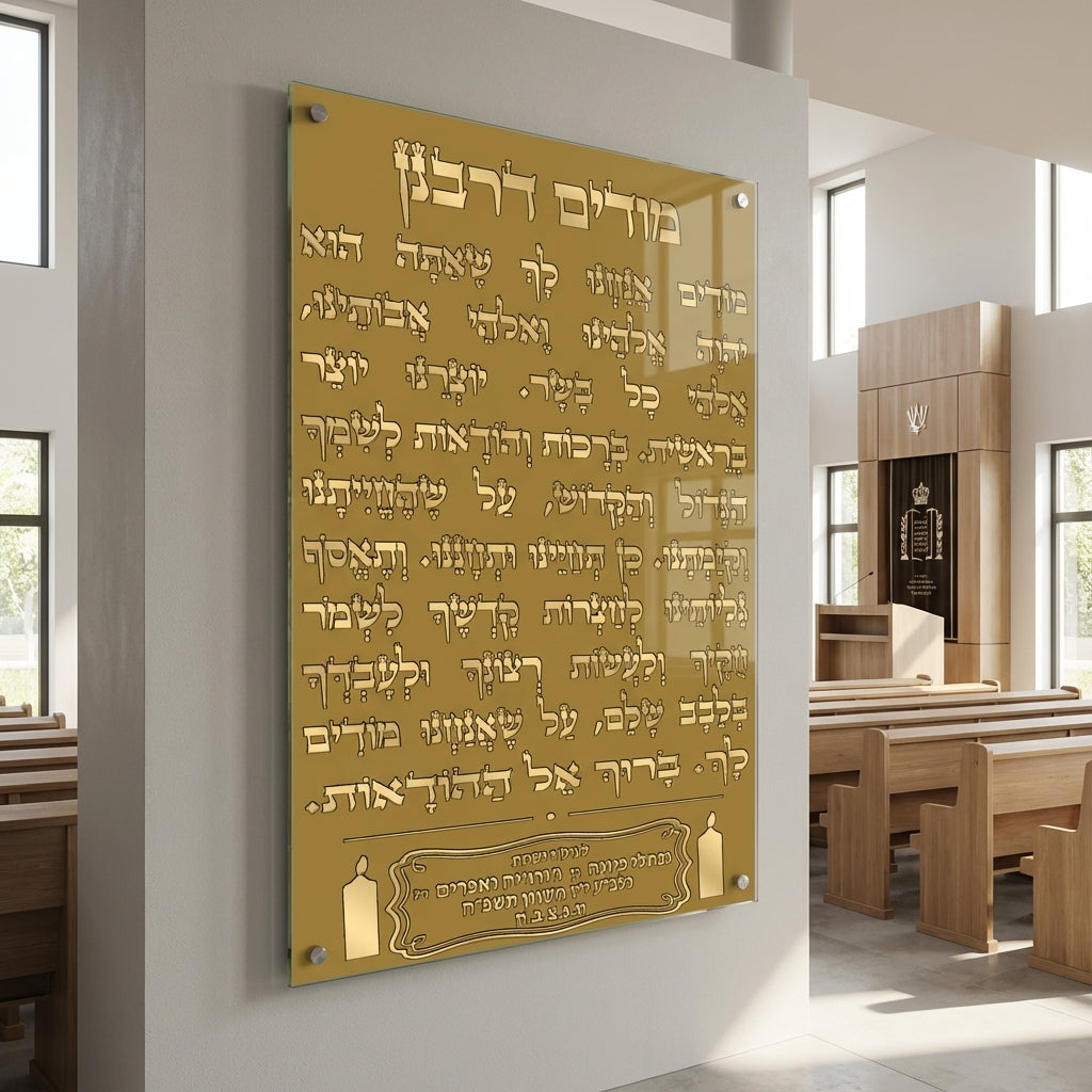 מודים דרבנן זהב יוקרתי בזכוכית