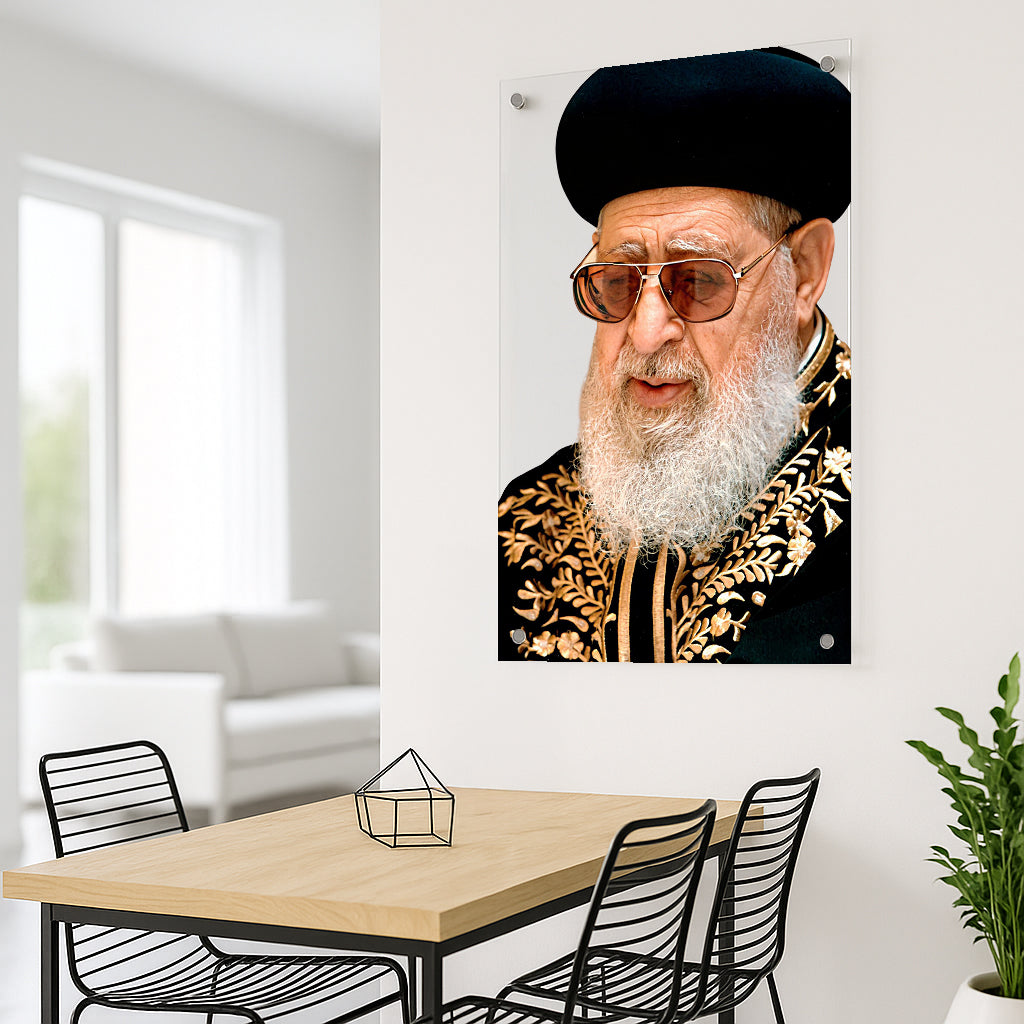 הרב עובדיה מבט זהוב – תמונות זכוכית