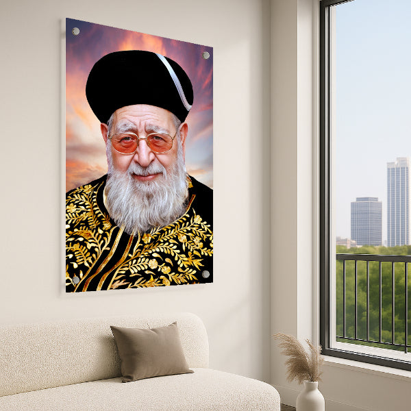 הרב עובדיה שקיעה זהובה – תמונות זכוכית