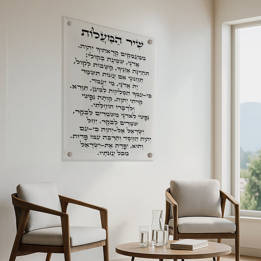 תפילת שיר למעלות שחור על זכוכית