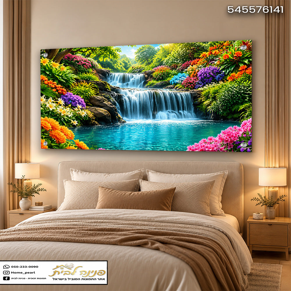 תמונת נ waterfall מרהיבה מעל המיטה